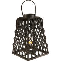 LATARNIA TWINE - czarny, Trend, drewno (40cm)