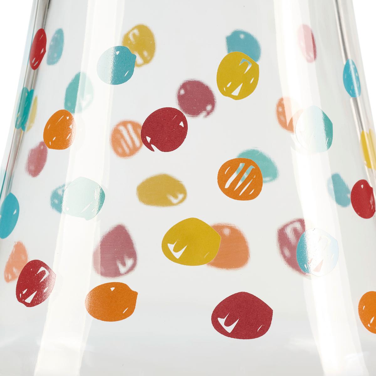 KOMPLET SZKŁA STOŁOWEGO DOTS - przejrzysty/różnokolorowy, Basics, szkło - Novel