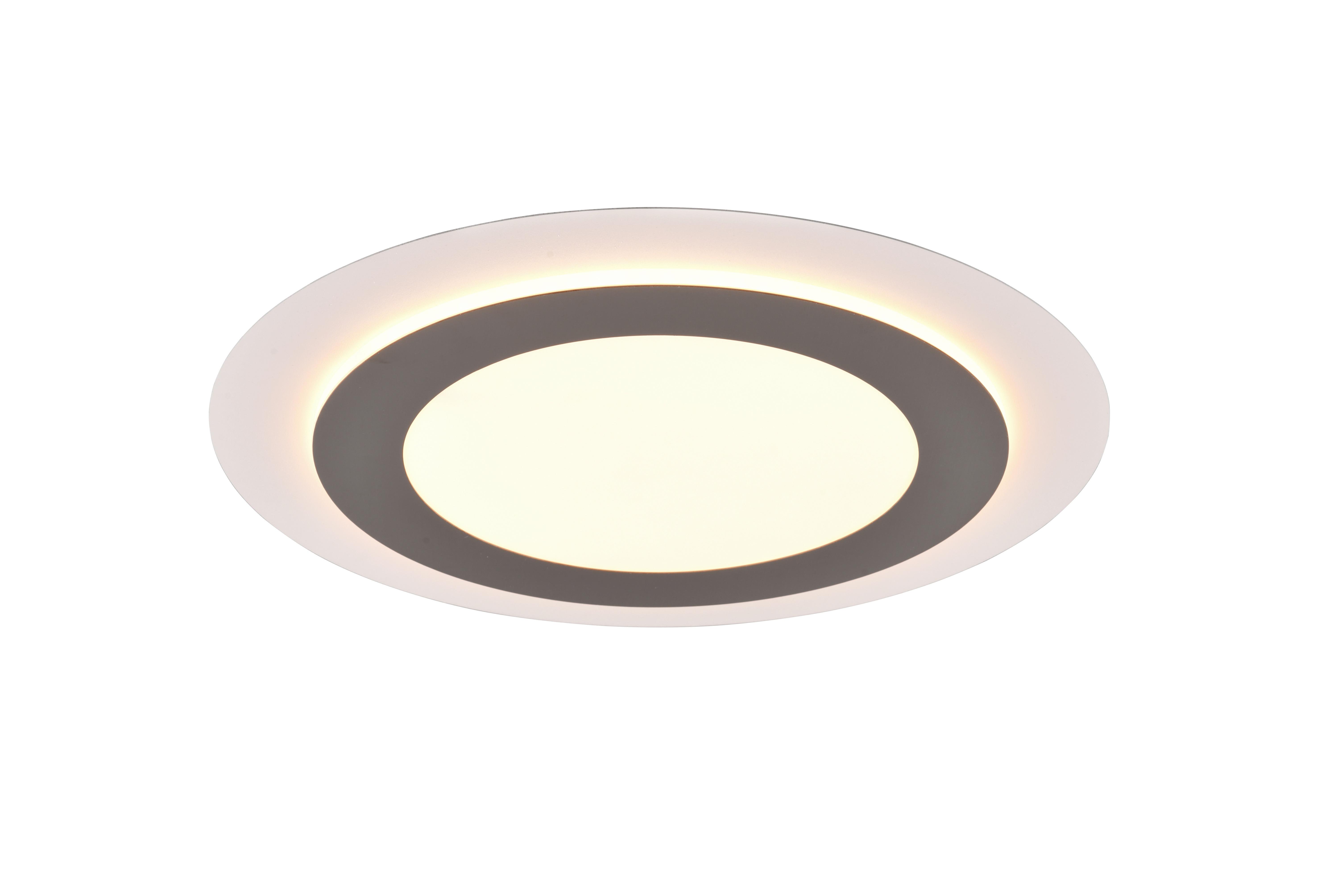 LED-Deckenleuchte Morgan Weiß max. 42 Watt - Weiß/Nickelfarben, Basics, Metall (45/4,2cm) - Trio Leuchten