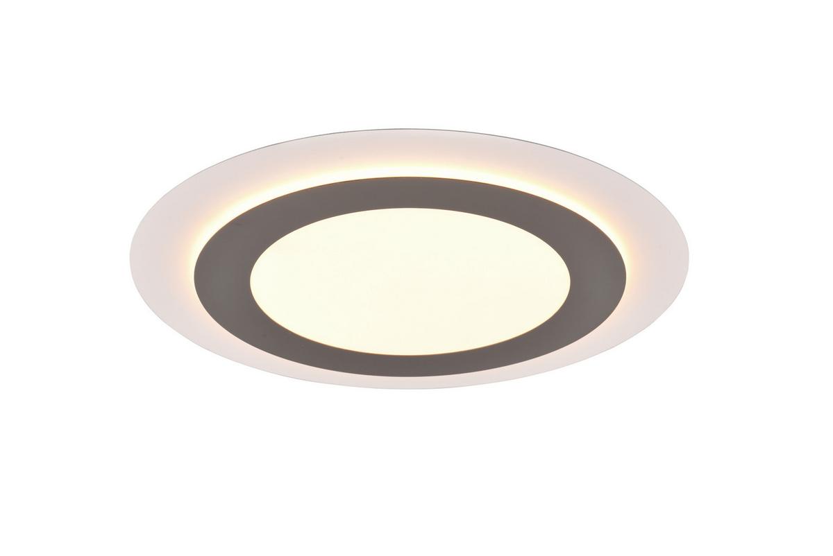 LED-Deckenleuchte Morgan Weiß max. 42 Watt - Weiß/Nickelfarben, Basics, Metall (45/4,2cm) - Trio Leuchten