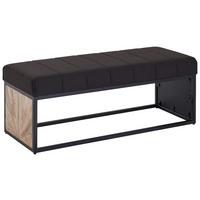 Garderobna Klop Wl6.487 - črna, Moderno, kovina/tekstil (105/40/40cm) - MID.YOU
