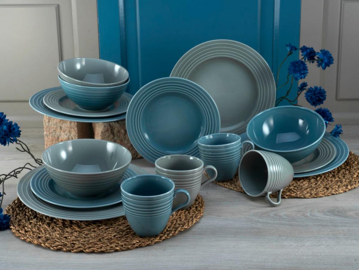 Kombinirani Servis Stripes, 16-Delni - večbarvno, Basics, keramika - Creatable