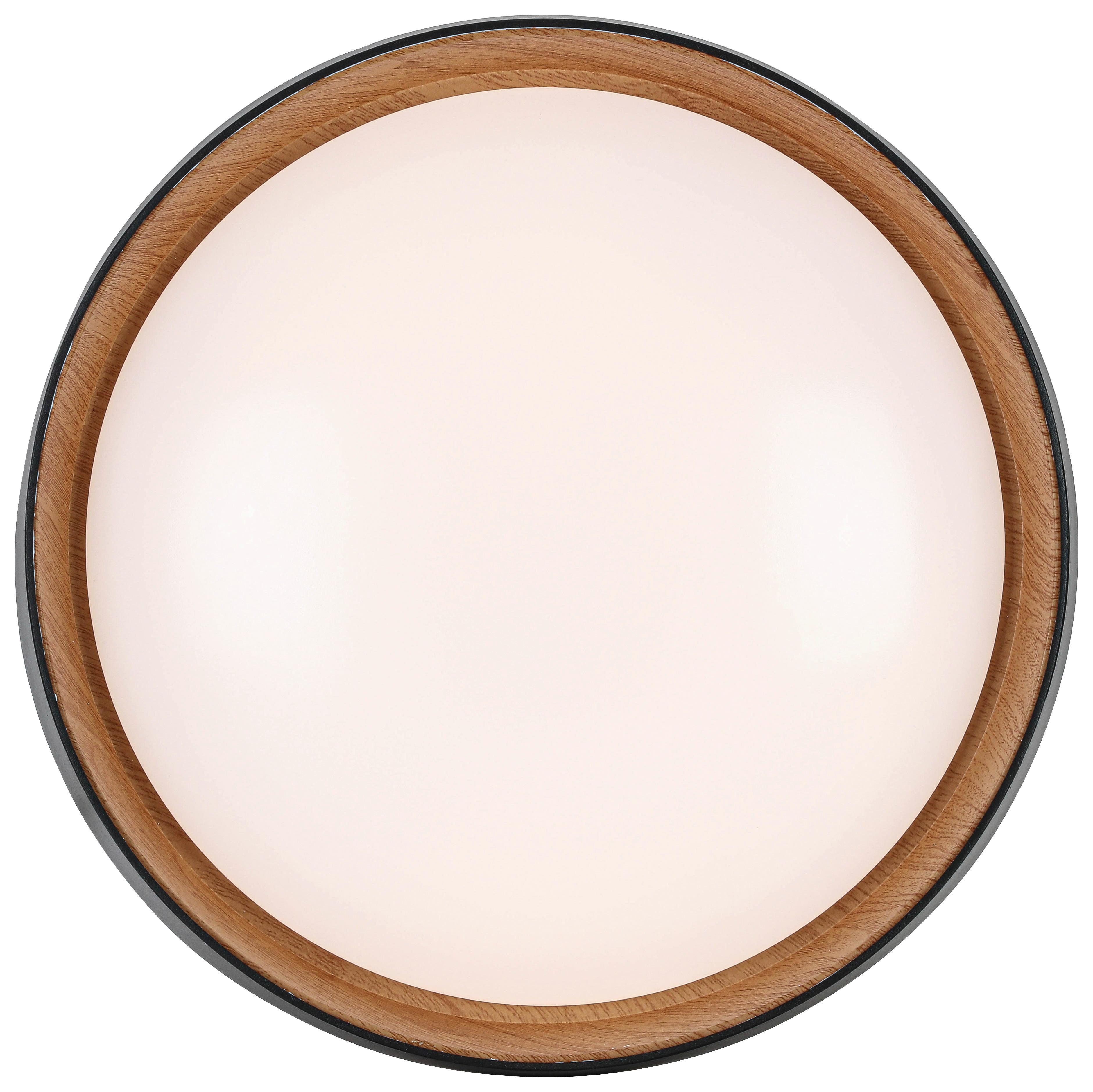 LED-TAKLAMPA LIA - vit, Klassisk, metall/trä (39/39/7cm) - Mömax