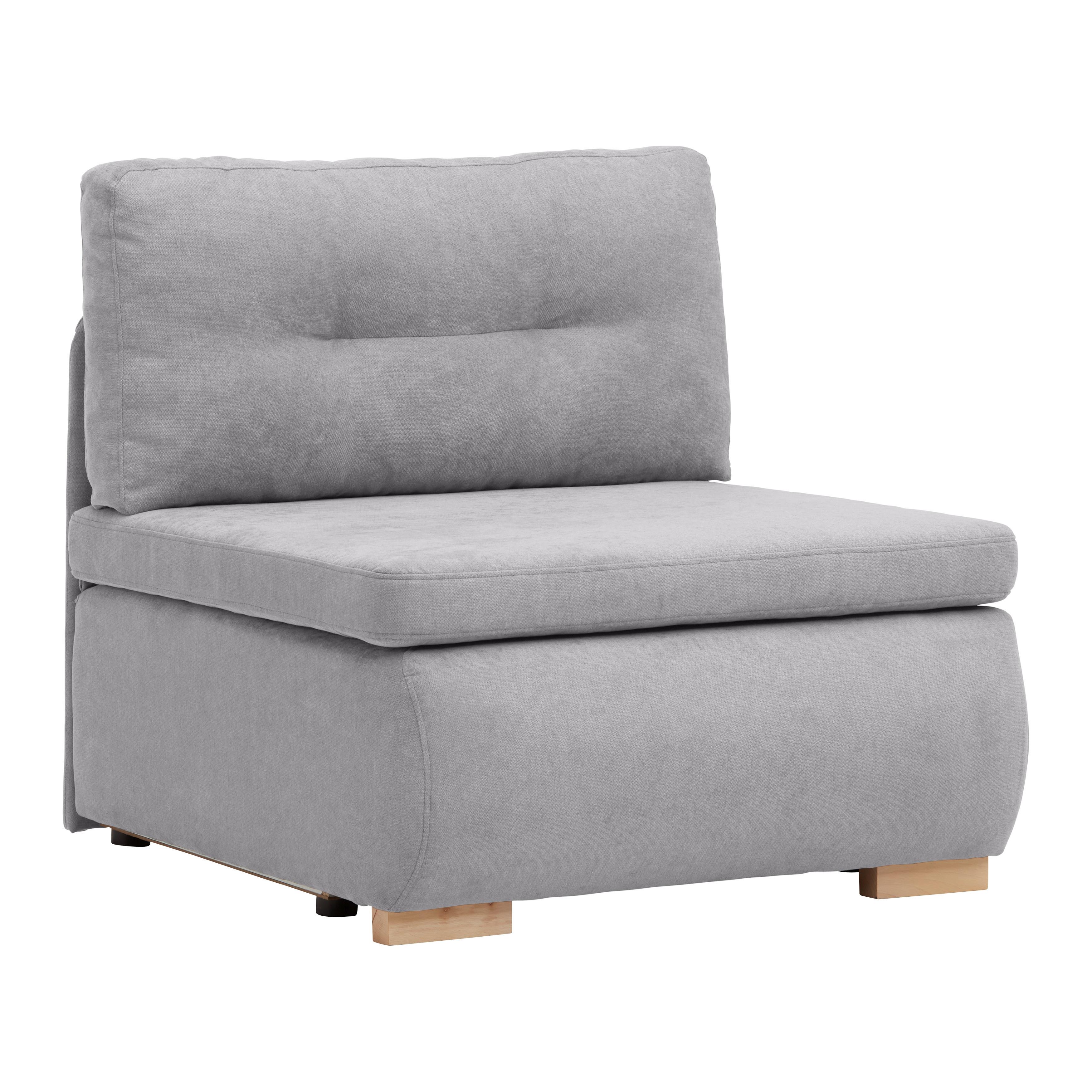 Schlafsessel Modena in Silberfarben - Silberfarben/Schwarz, Kunststoff/Textil (89/88/90cm) - Mömax