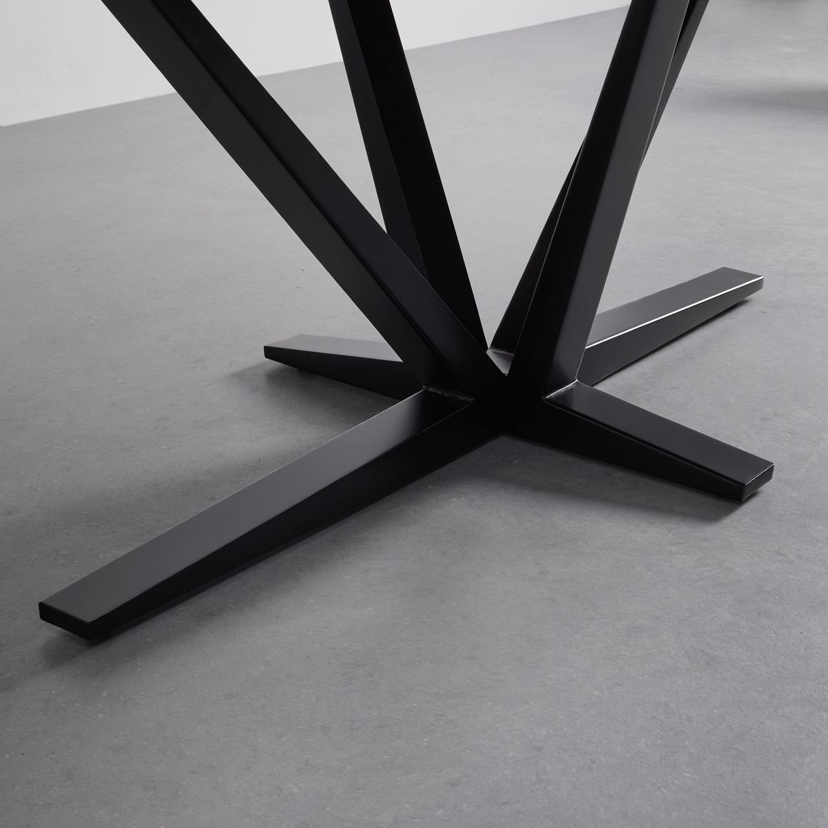 Masă VECTOR - negru/culoare lemn acacia, Modern, lemn/metal (180/90/76cm) - Zandiara