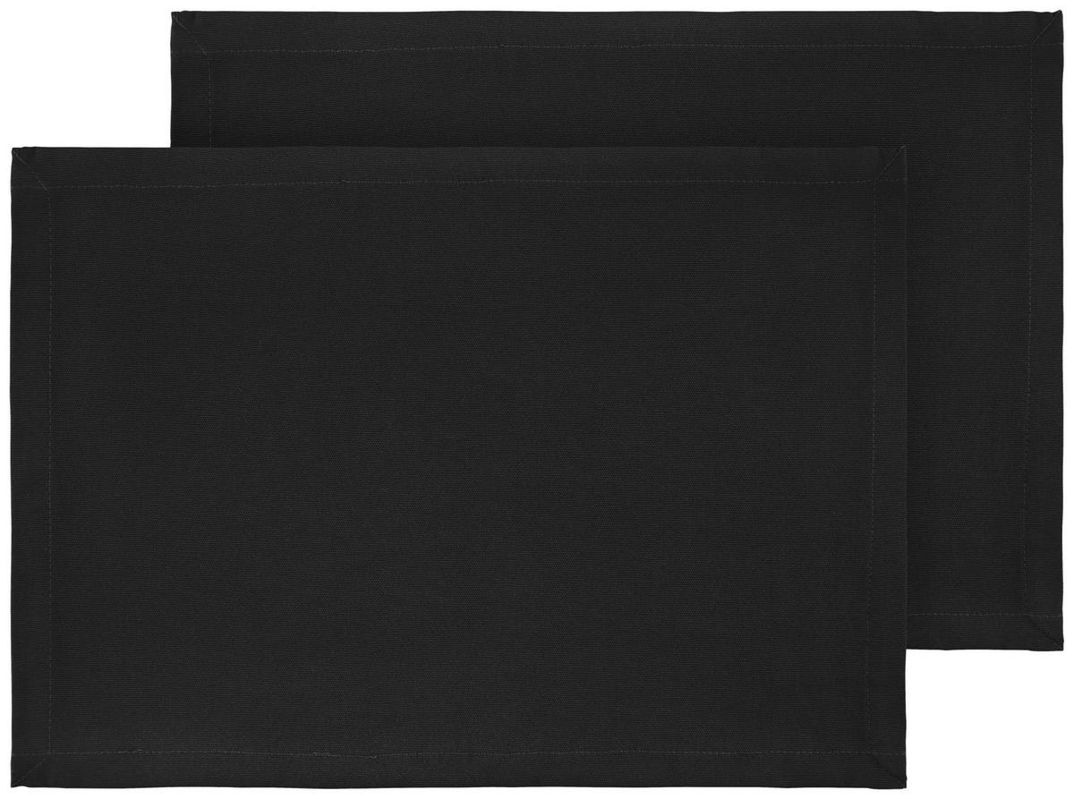 Tischset Steffi in Schwarz, 2 Stk. - Schwarz, Textil (33/45cm) - Mary's