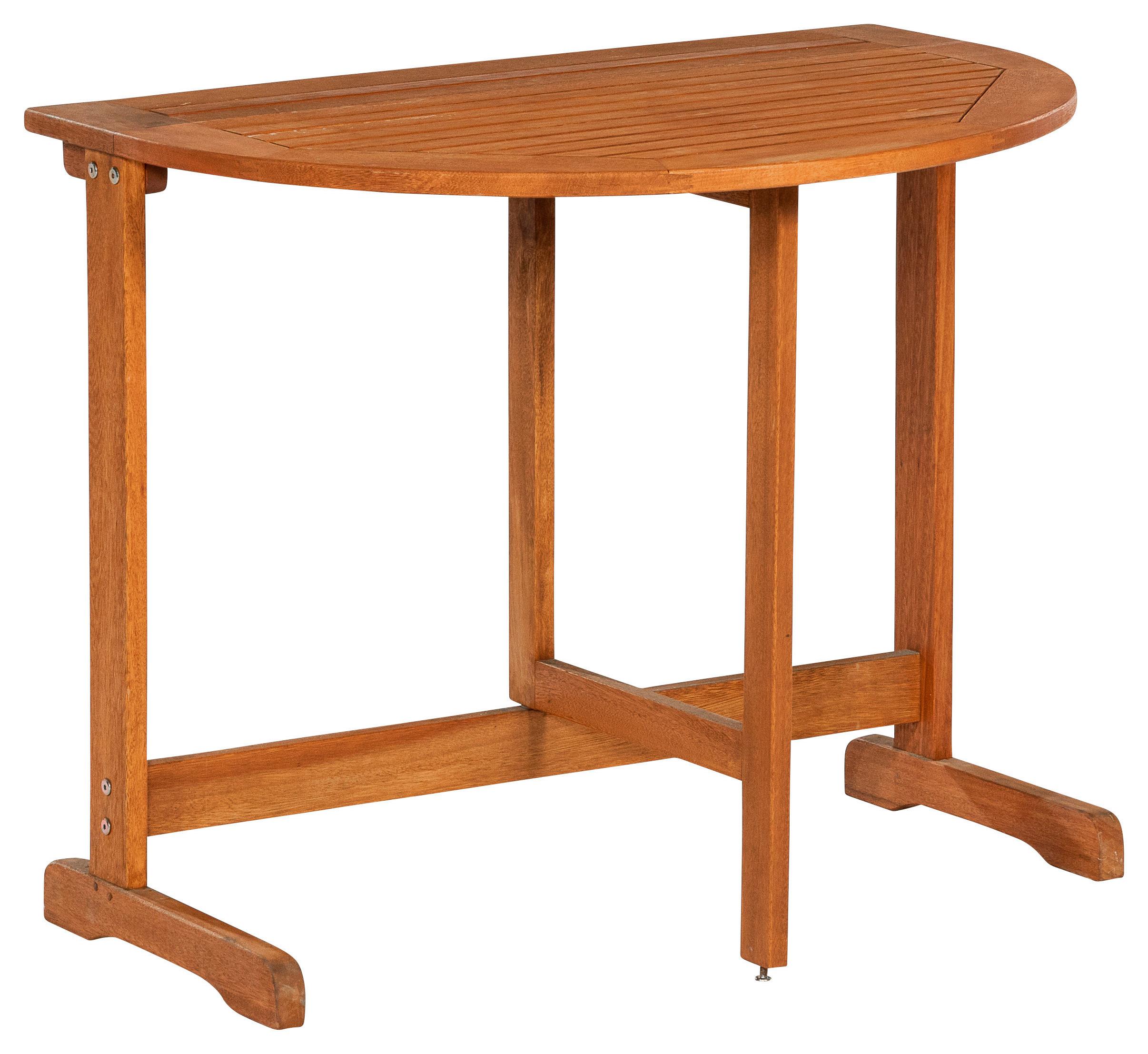 Gartenklapptisch Eukalyptus klappbar ca. 90x72x60cm - Naturfarben, KONVENTIONELL, Holz (90/72/60cm) - Gardenson