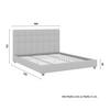 STOPPAD SÄNG FREDERICO - ljusgrå/svart, Modern, metall/trämaterial (180/200cm) - Bessagi Home
