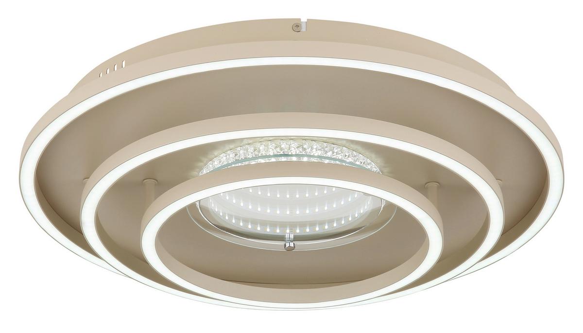 Led Stropna Svjetiljka Lawanda - bijela/boje pijeska, Design, metal/plastika (51,1/10,8cm) - Globo