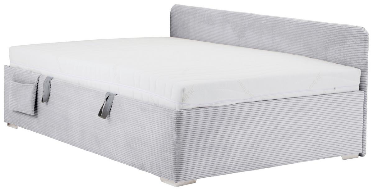 PAT REMI DECOR GRI DESCHIS - gri deschis/culoare natur, Konventionell, lemn/textil (140/200cm) - Mömax