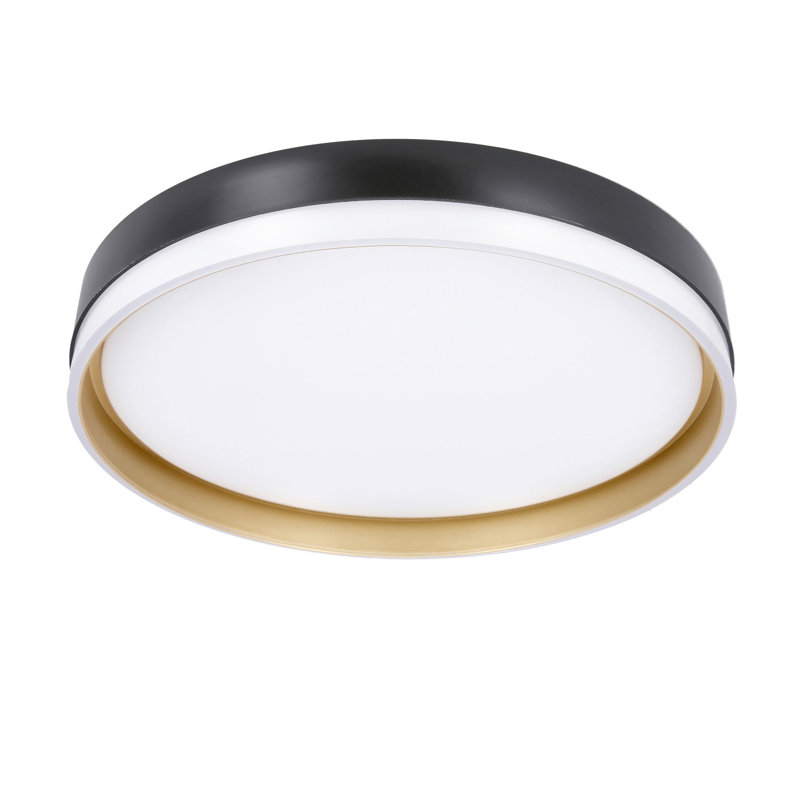 Led Stropna Svjetiljka Florida - bijela/zlatne boje, Konvencionalno, metal/plastika (38/38/7.5cm)