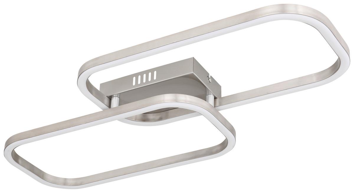 Led Mennyezeti Lámpa 67262d - opál/nikkelszínű, Design, műanyag/fém (62,6/30,6/6cm) - Globo