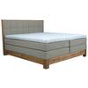 Boxspringbett Cloud Silberfarben ca. 180x200cm - Eichefarben/Silberfarben, KONVENTIONELL, Holz/Holzwerkstoff (180/200cm) - Premium Living