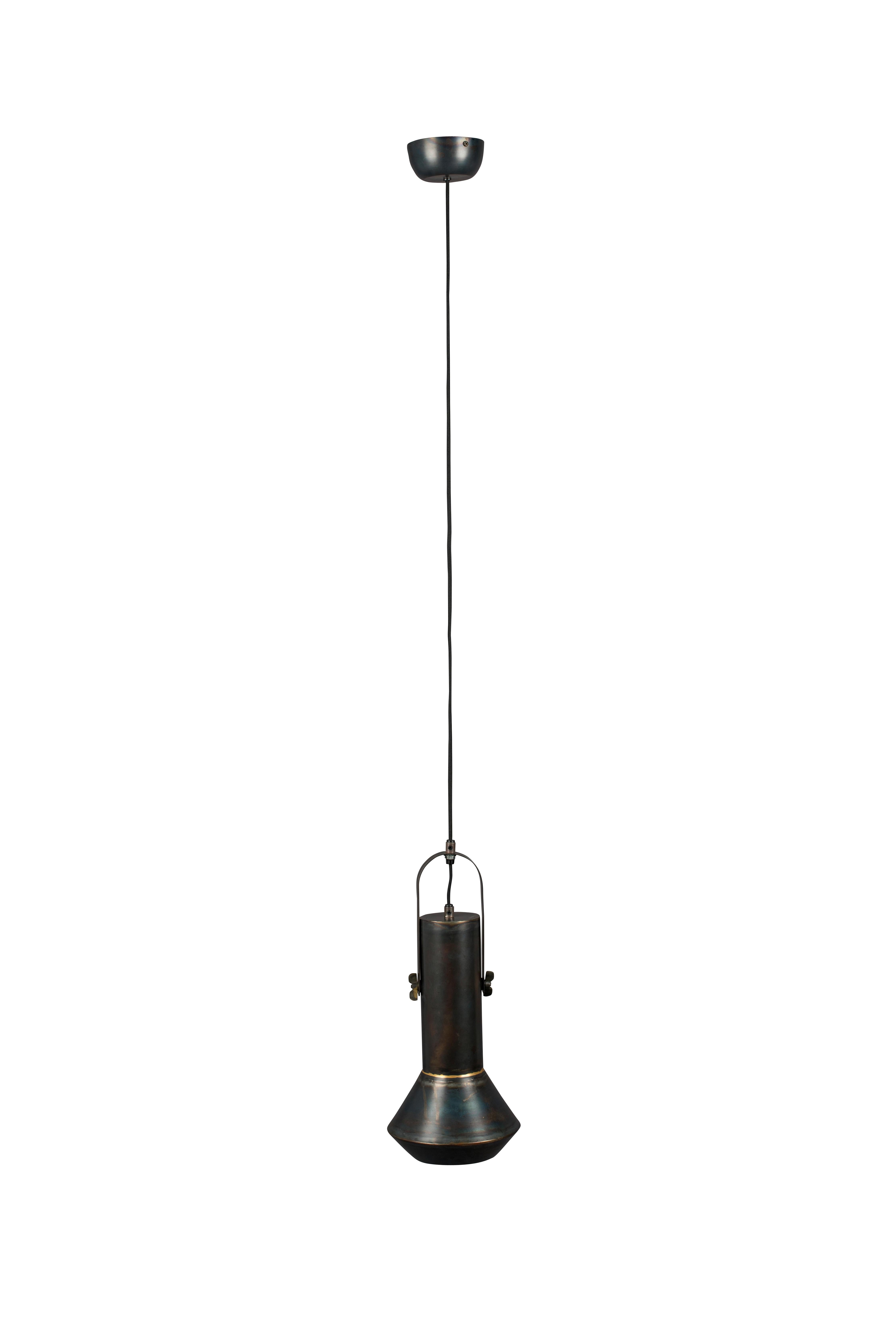 LAMPA WISZĄCA PENDANT LAMP VOX - czarny/złoty, Design, metal (20/126cm) - Zuiver