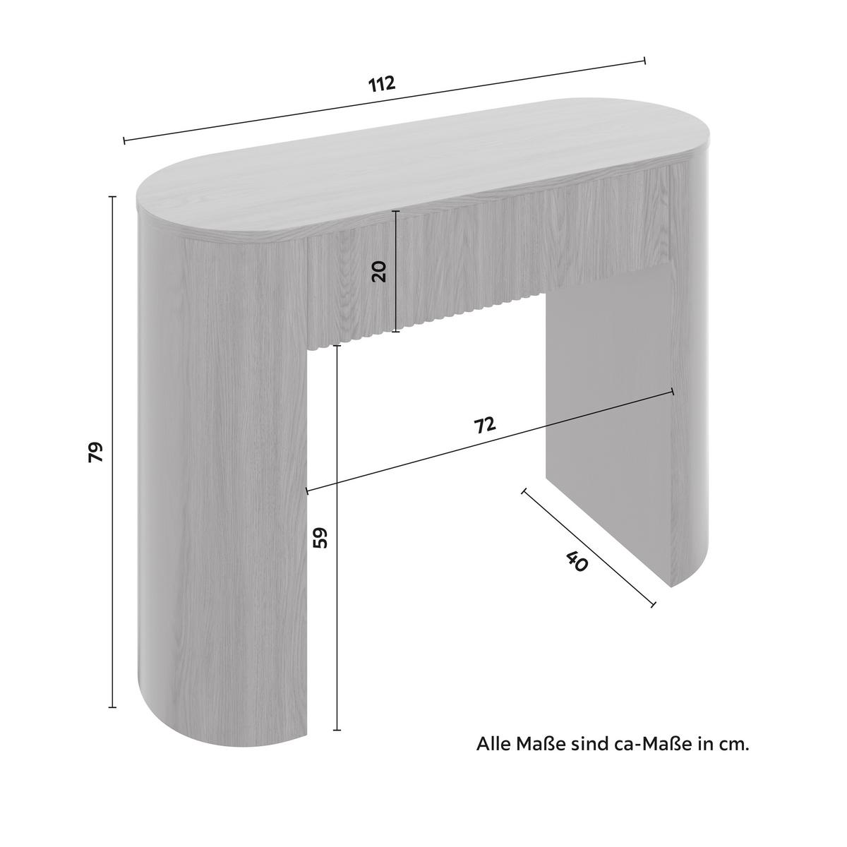 Konsolentisch Noah Walnussfarben MDF - Walnussfarben, MODERN, Holzwerkstoff (112/79/40cm) - Bessagi Home