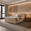 Boxbett Marco ca. 160x200 cm Creme - Creme/Schwarz, MODERN, Holz/Kunststoff (160/200cm) - Bessagi Home