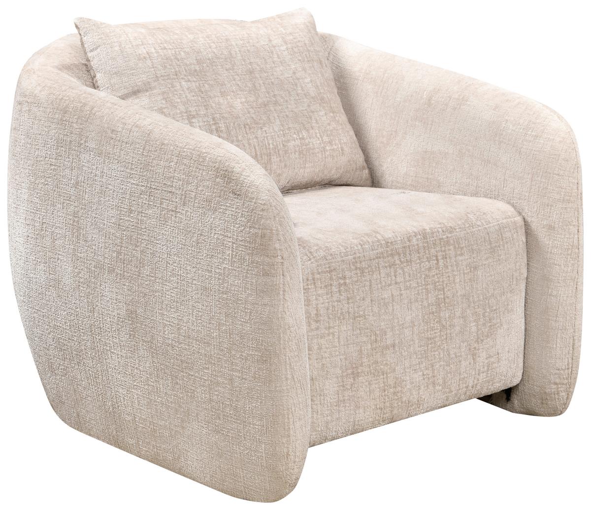 FOTEL MADELENE  -EXKLUSIV- - beżowy/czarny, Design, tworzywo sztuczne/tkanina (87/75/95cm) - Ambia Home