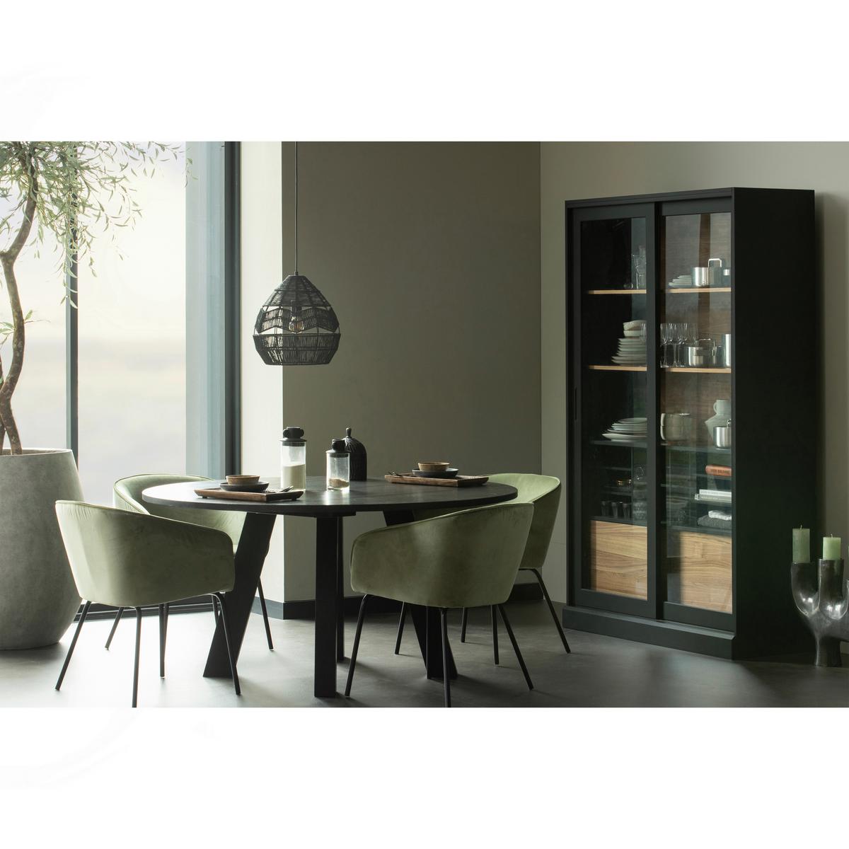 Esstisch Rhonda Schwarz - Schwarz, MODERN, Holz (150/150/75cm) - Livetastic