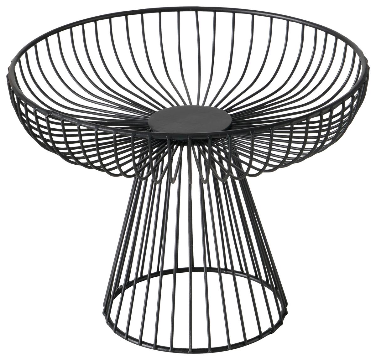 Dekoschale Cindy I in Schwarz - Schwarz, Basics, Metall (29/22cm) - Modern Living