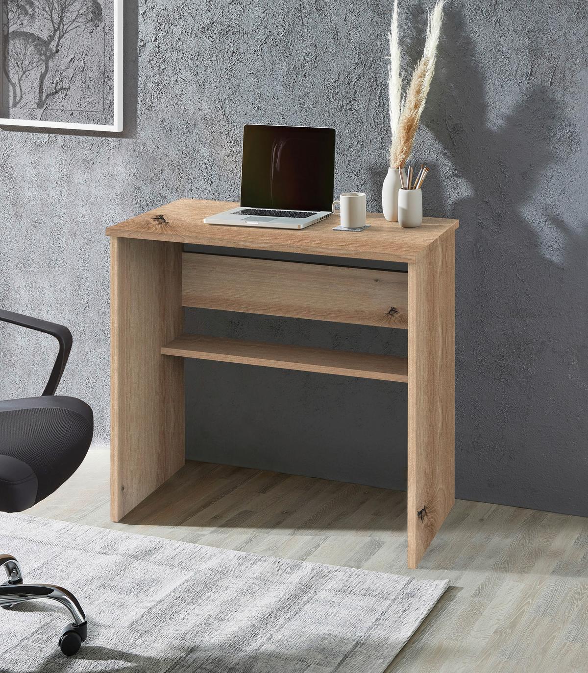Masă de scris ADORNO 2 - stejar Artisan, Basics, material pe bază de lemn (73/75/45cm) - Modern Living