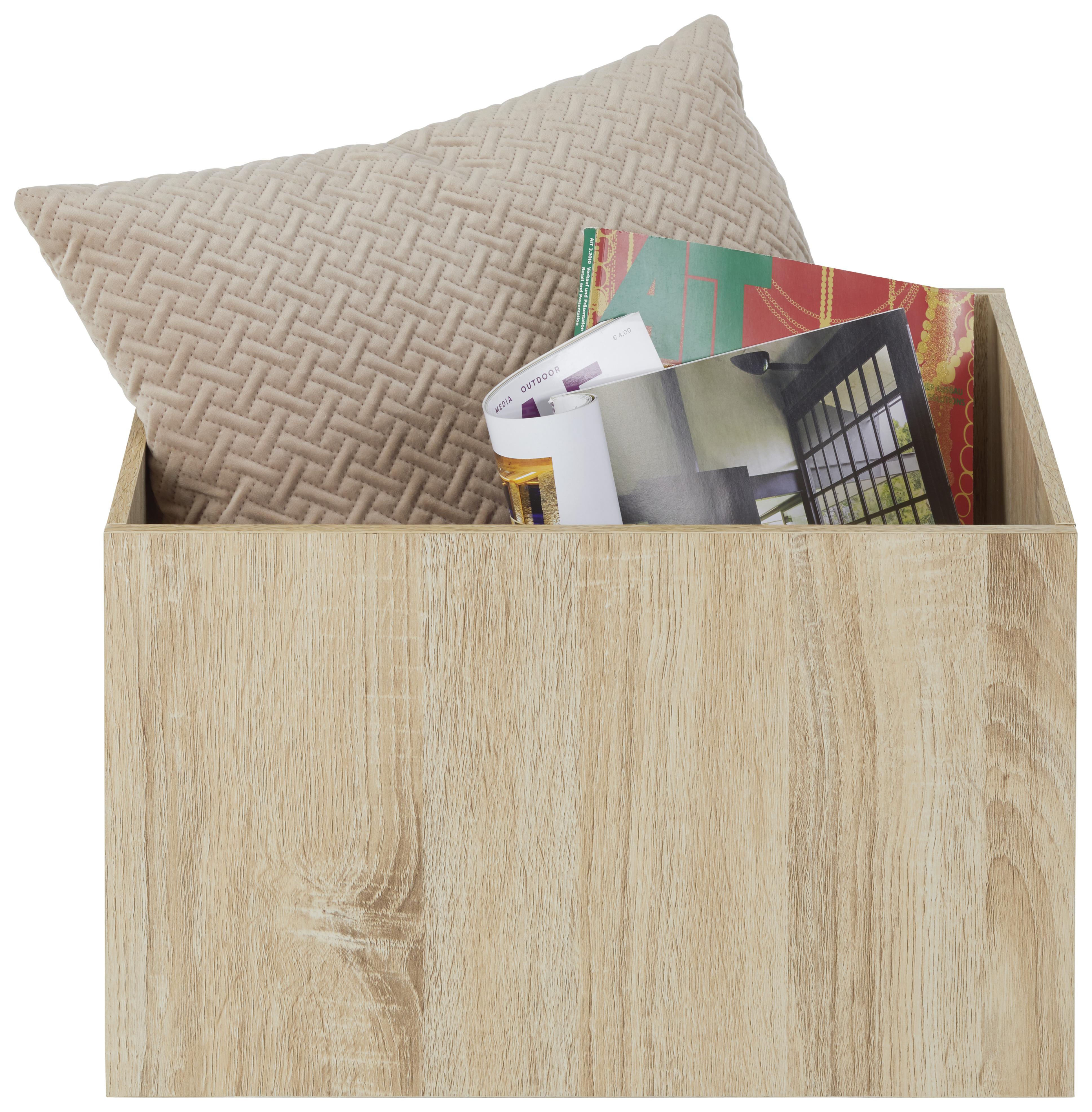 Aufbewahrungsbox Bono in Eichefarben - Sonoma Eiche, Modern, Holzwerkstoff (44/28/33cm) - Based