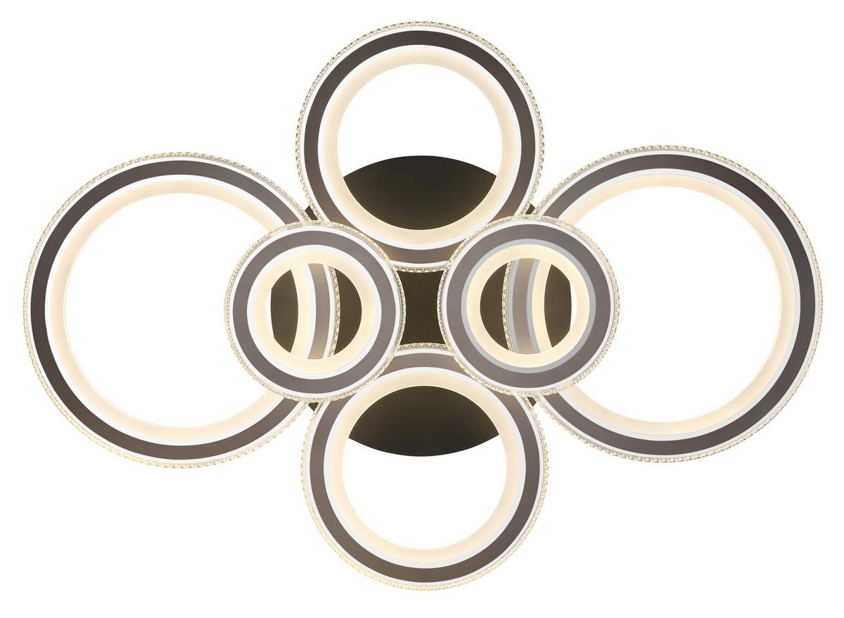 Led Stropna Svjetiljka Kora - bijela/prozirno, Design, metal/plastika (78/56/12cm) - Globo