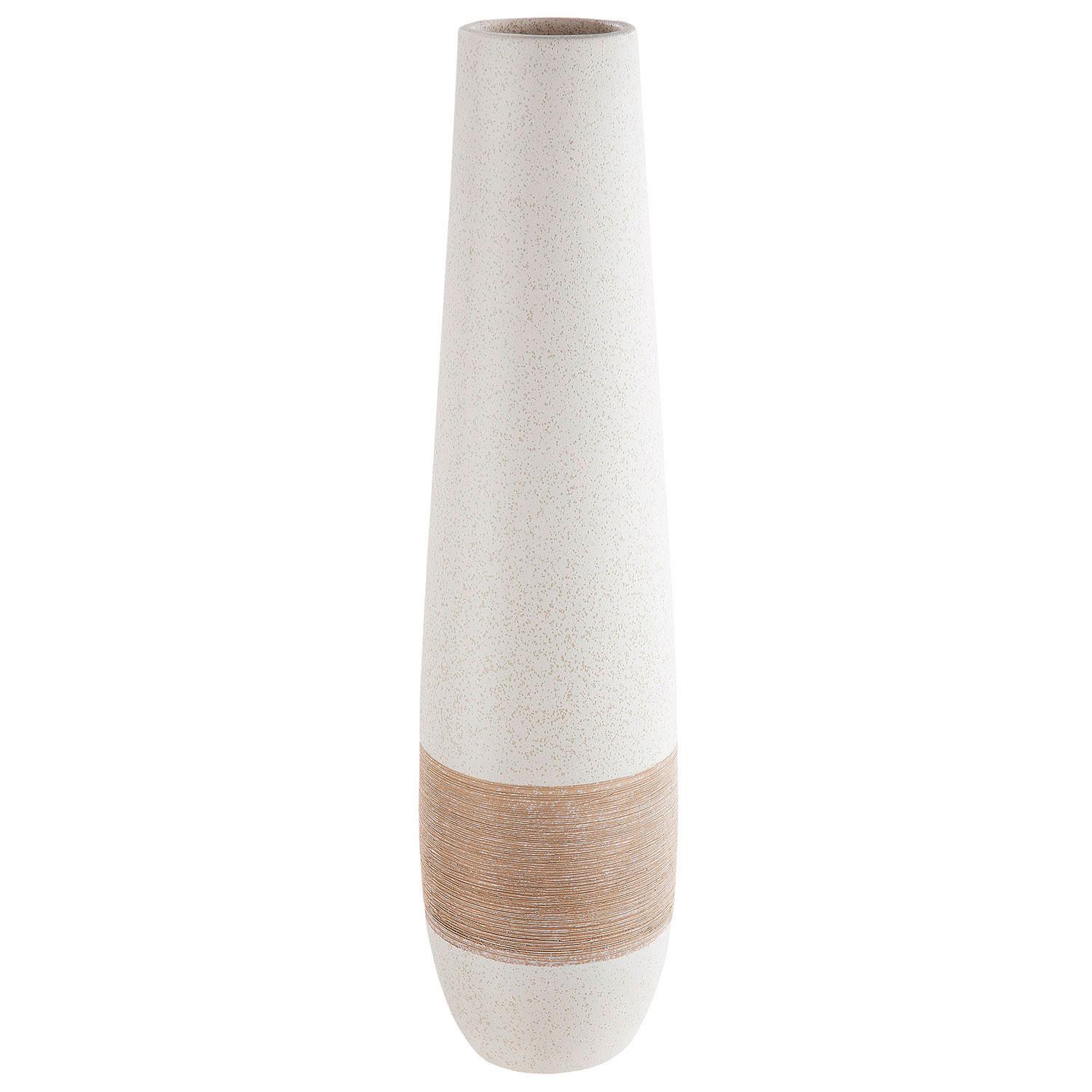 Vase Creme/Hellbraun - Hellbraun/Creme, Basics, Keramik (12/46/12cm)