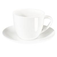 FILIŻANKA I SPODEK-CAPPUCCINO 1929013 - biały, Basics, ceramika (0.25l) - ASA