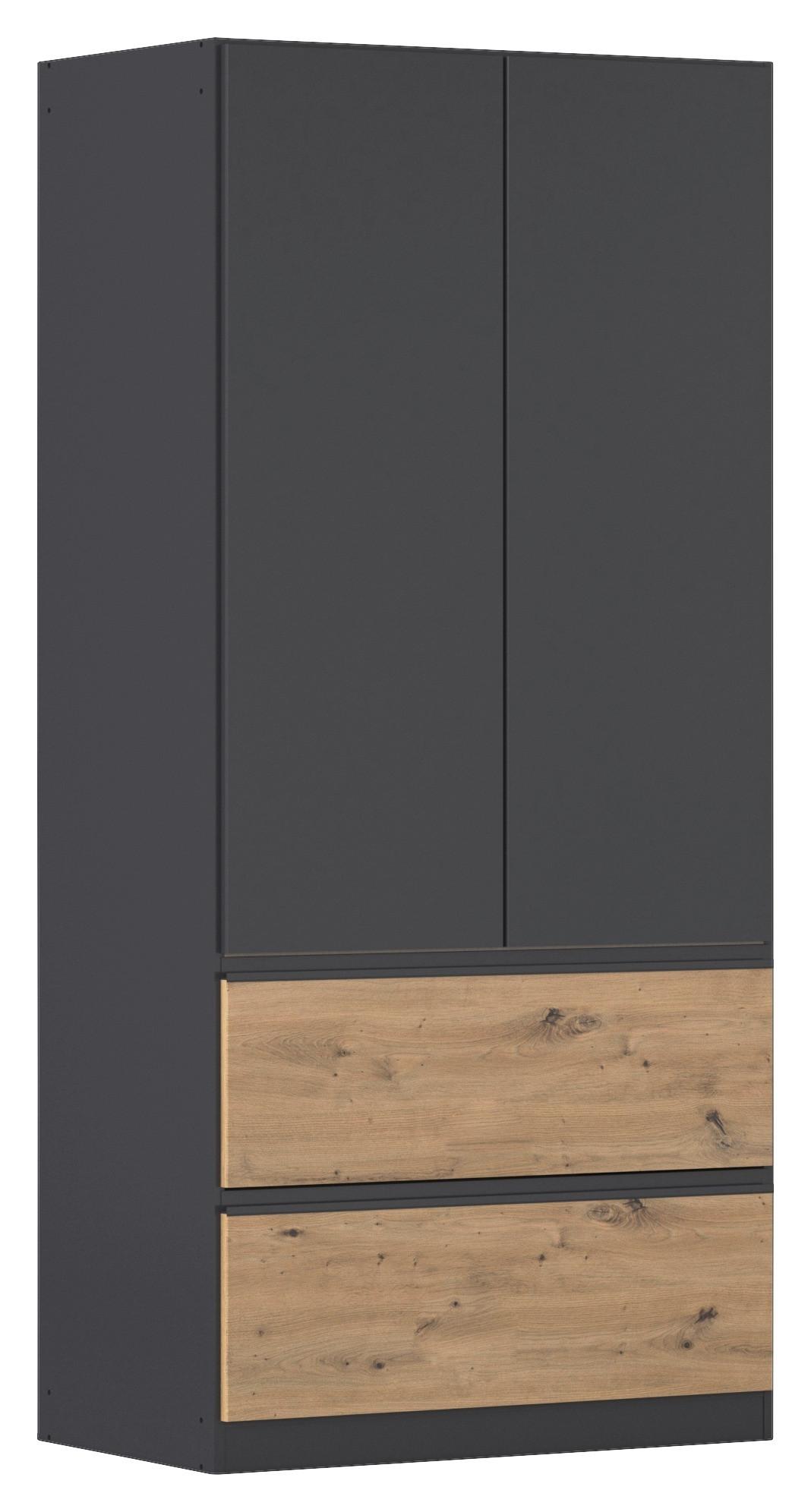 Omara S Klasičnimi Vrati Costa, Siva, Barva Hrasta - siva/hrast artisan, Moderno, leseni material (91/197/54cm) - Rauch Möbel