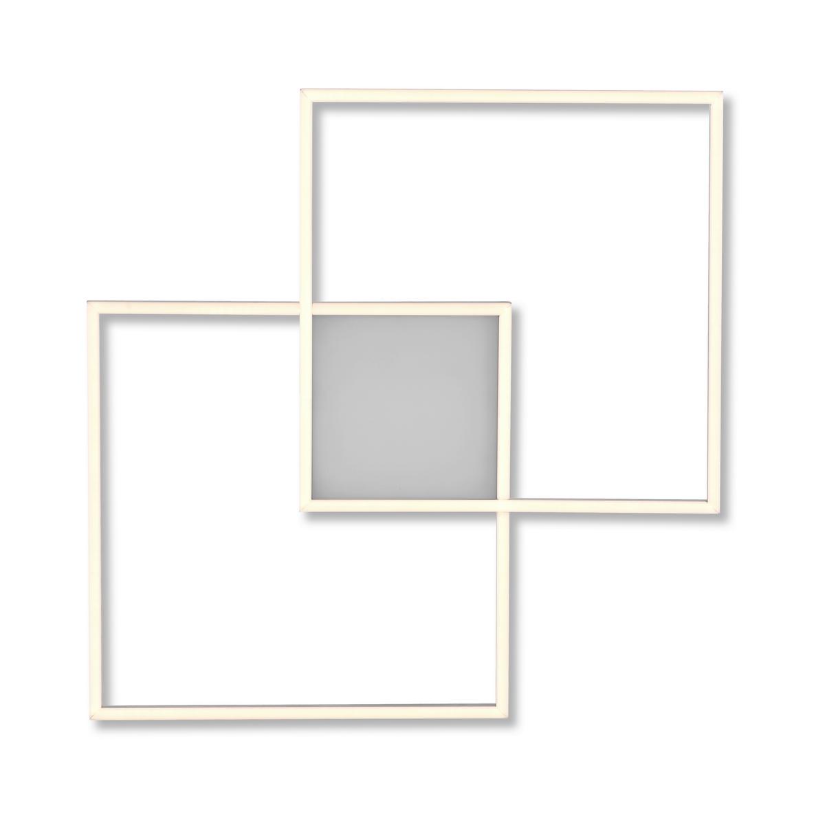 LED-Deckenleuchte Asmin max. 42 Watt - Silberfarben, Kunststoff/Metall (60/60/5,3cm)