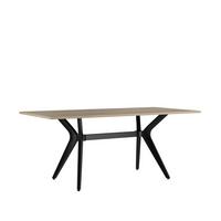 Esstisch Konstanz Eiche Artisan - Schwarz/Eiche Artisan, MODERN, Holzwerkstoff/Kunststoff (180/90/75cm) - Mömax