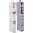 Hängeorganizer in Weiß mit 10 Fächern - Weiß, Textil (15/125cm) - MÖMAX modern living