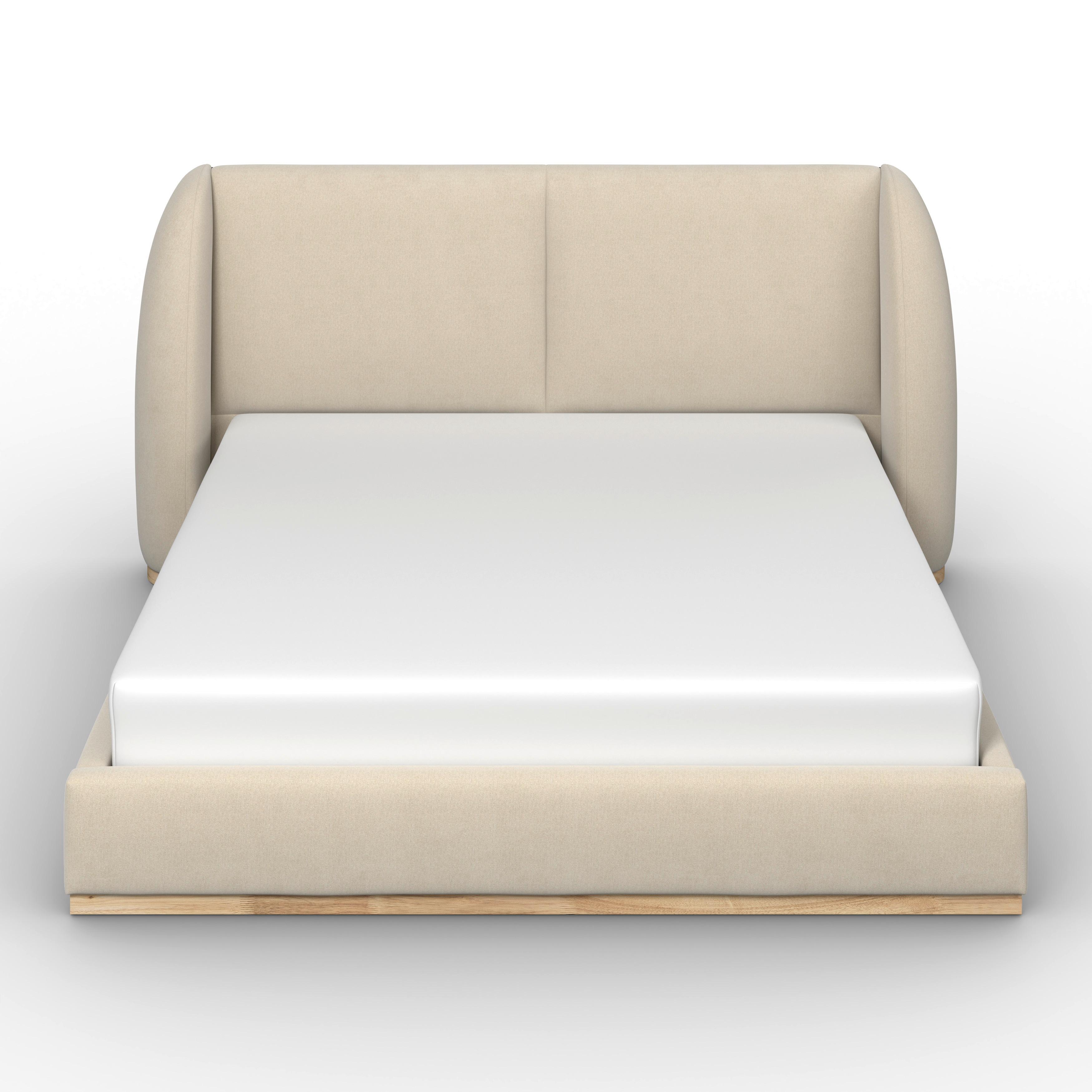 STOPPAD SÄNG FRIDA - beige/svart, Modern, metall/trä (180/200cm) - Bessagi Home