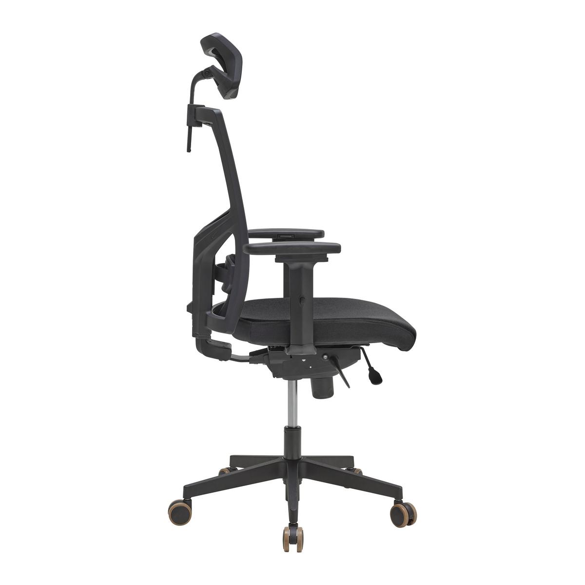 Chefsessel Boss VIP Schwarz - Schwarz, MODERN, Kunststoff/Textil (64/142/64cm) - Mömax