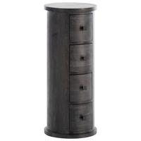 BEISTELLTISCH WL6.842 - Schwarz, Natur, Holz/Metall (34/85cm) - MID.YOU