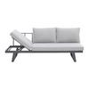 TUINBANK LOAN - Antraciet/Donkergrijs, Modern, Hout/Textiel (210/84/78cm) - Bessagi Garden