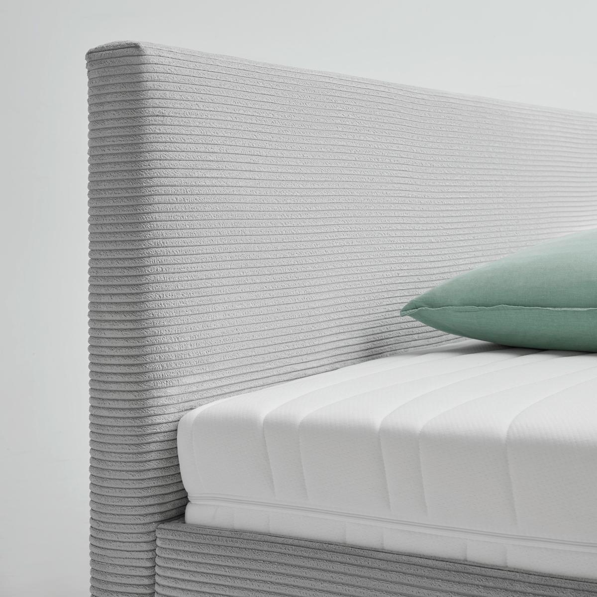 Tapecirani Krevet Lesia - bijela/siva, Konvencionalno, drvni materijal/tekstil (160/200cm) - Modern Living