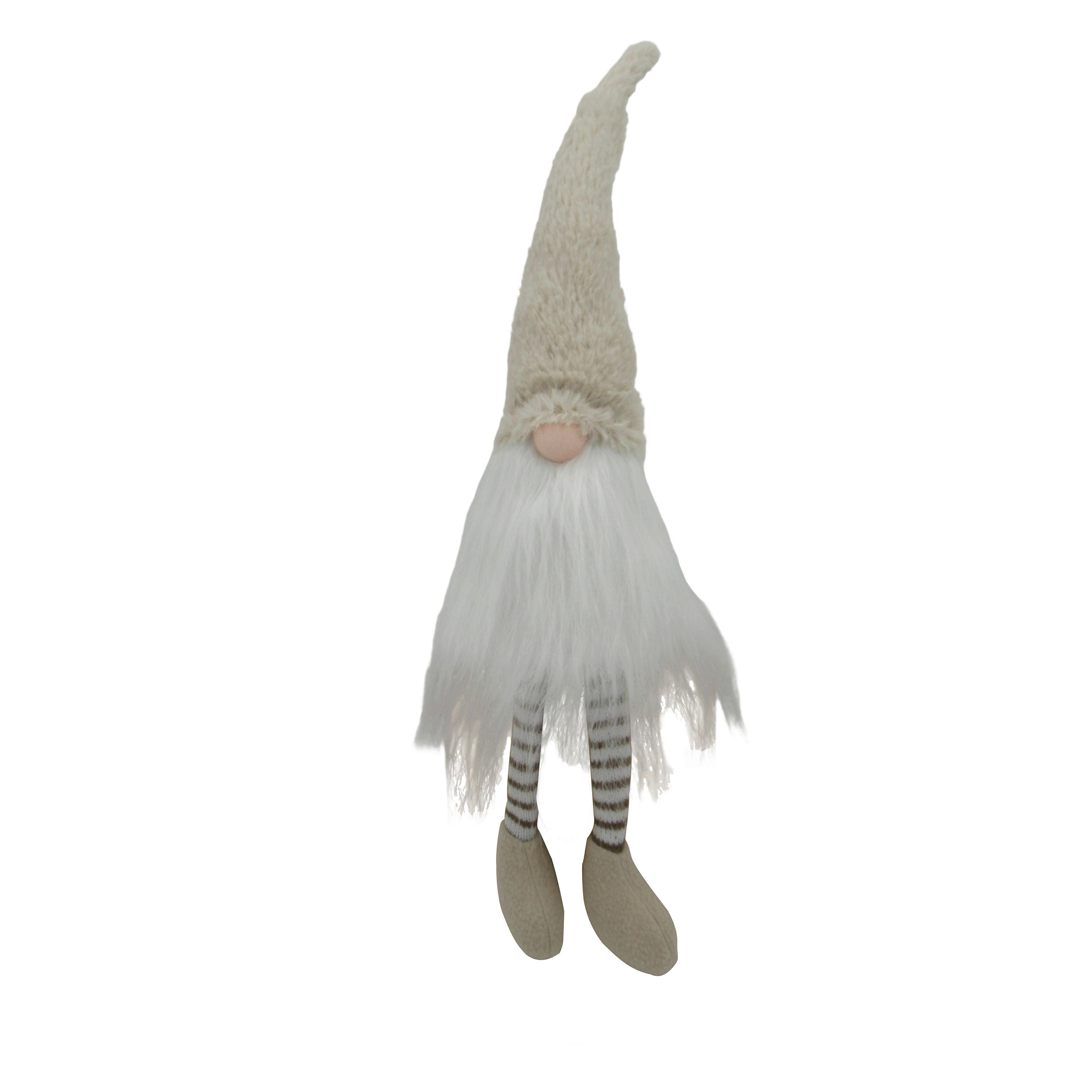 Wichtel Merry 1 Weiß/Hellbraun ca. 53cm - Hellbraun/Weiss, Konventionell, Textil/Stein (13/13/53cm) - Mömax