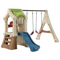 Spielturm Play-up aus Kunststoff - Blau, Basics, Kunststoff (283,2/190,5/213,4cm) - Ambia Garden