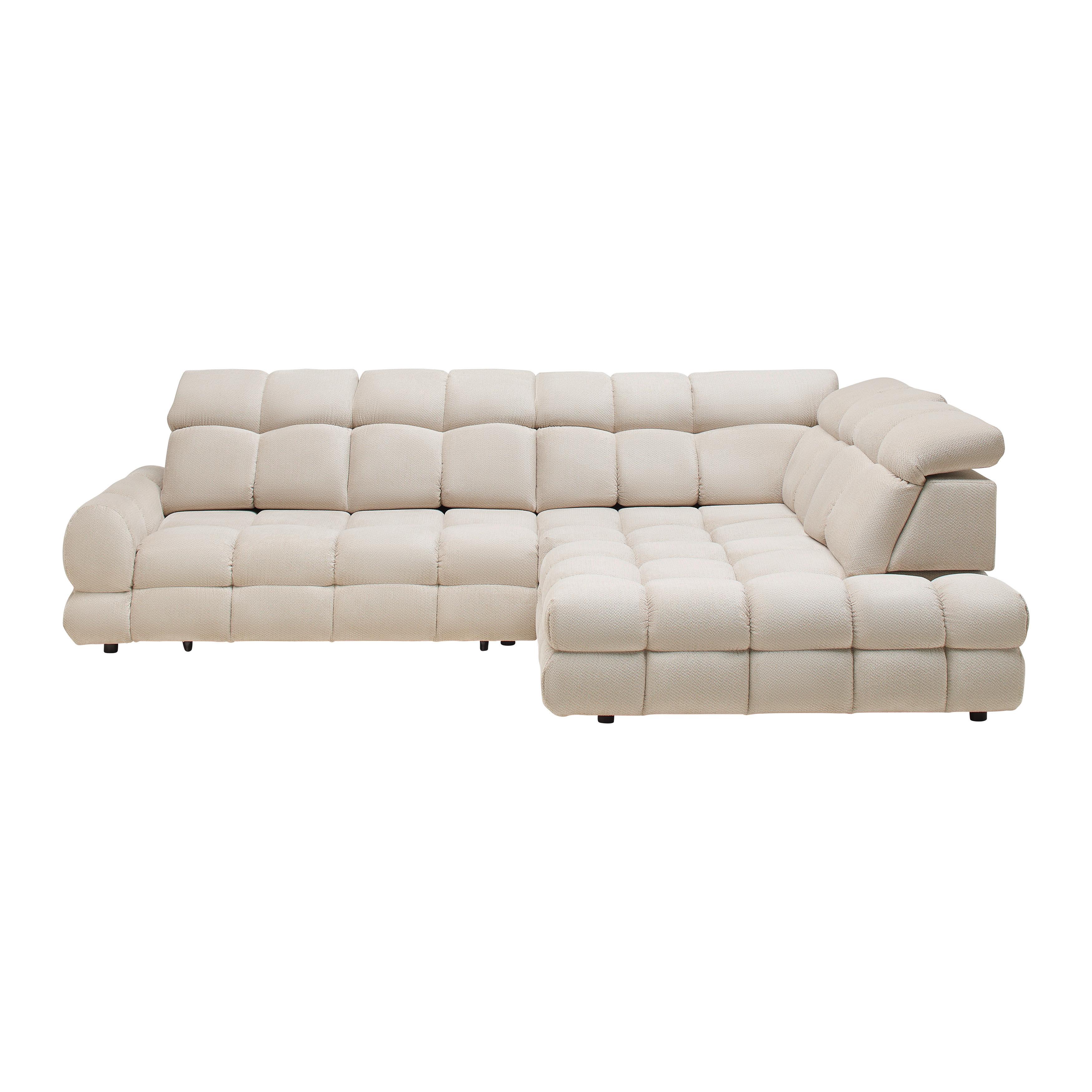 Ecksofa Tollo L Beige - Beige/Schwarz, MODERN, Holz/Holzwerkstoff (302/217cm) - Premium Living