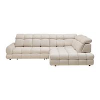 Ecksofa Beige - Beige/Schwarz, Modern, Holz/Holzwerkstoff (302/217cm) - Premium Living