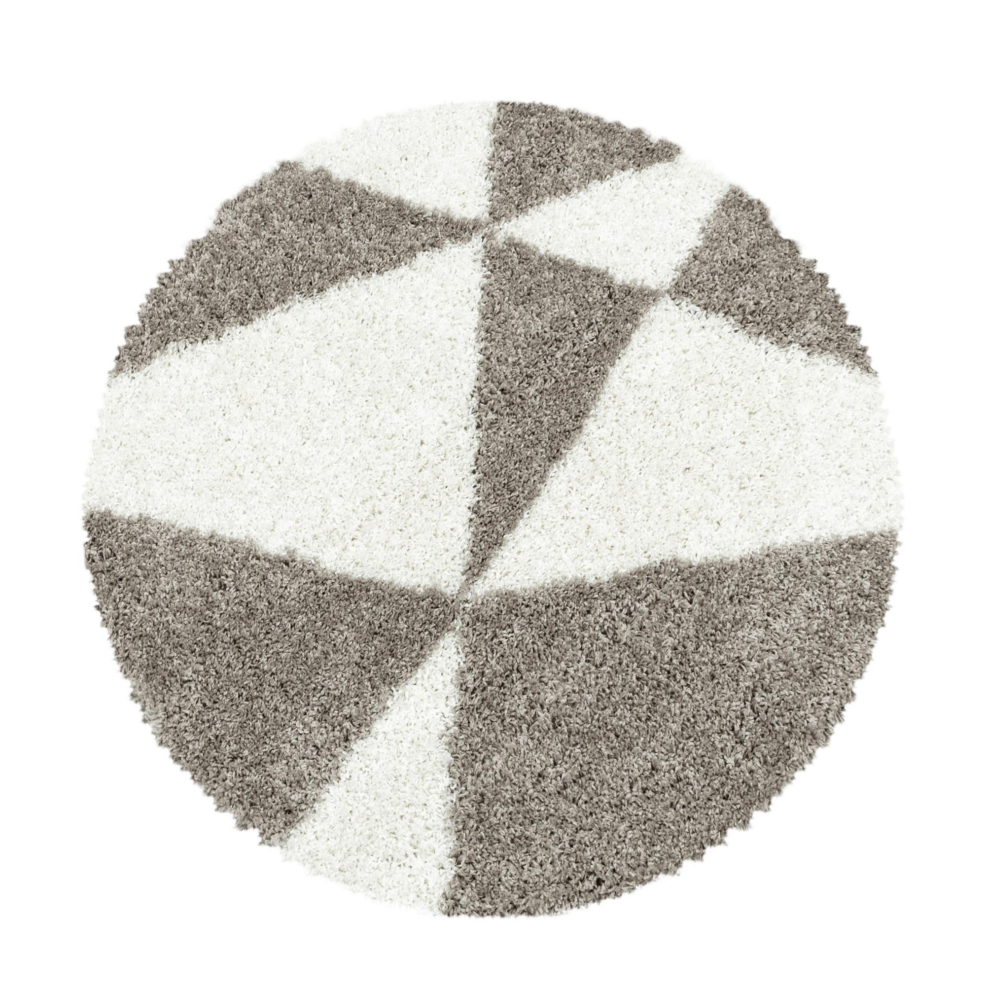 Hochflorteppich Tango Beige Ø ca. 200cm - Beige, Design, Textil (200cm)