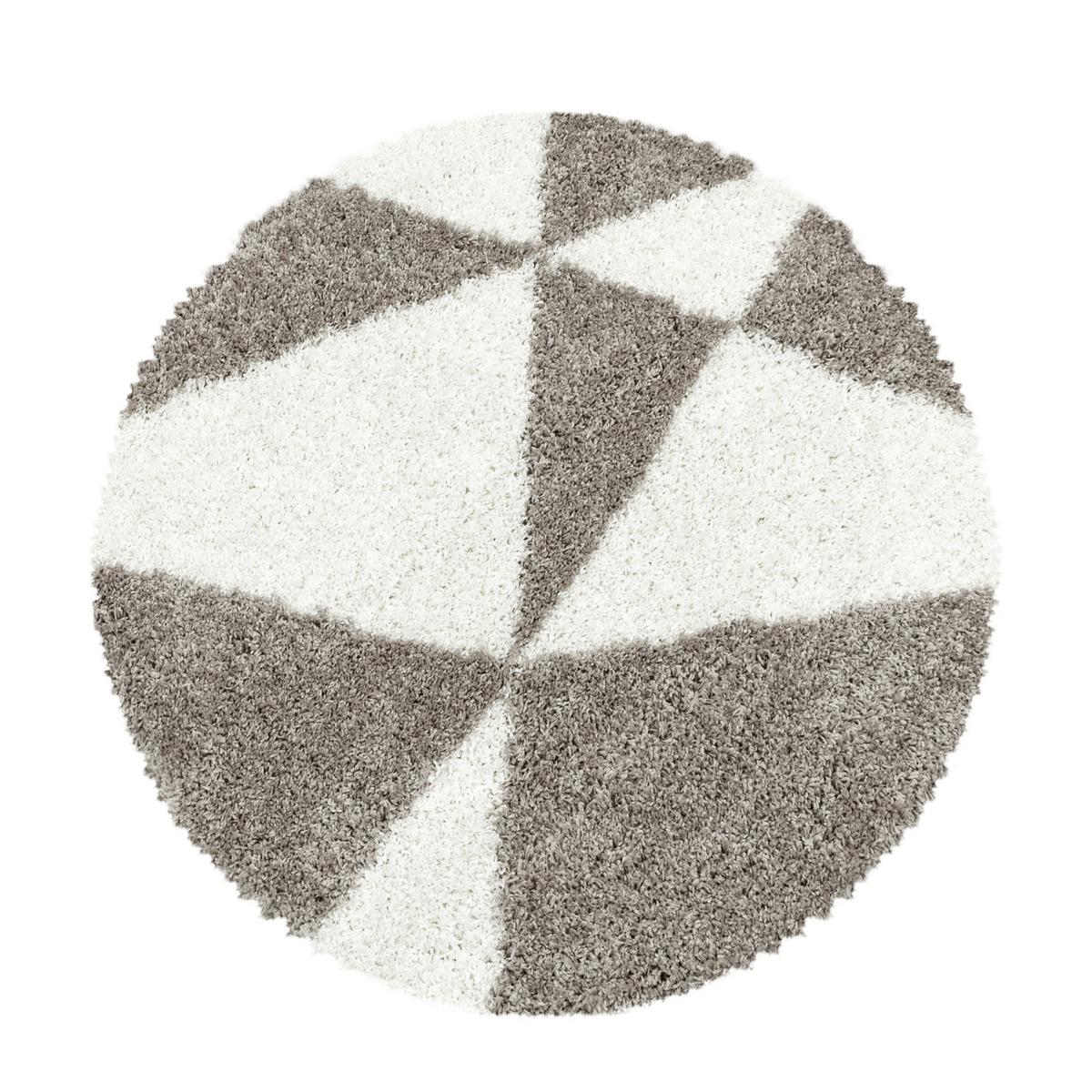 Hochflorteppich Tango Beige Ø ca. 200cm - Beige, Design, Textil (200cm)