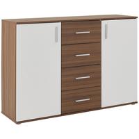 Komoda Ina 03 - barve aluminija/hrast artisan, Moderno, umetna masa/leseni material (132/94,8/38,3cm)