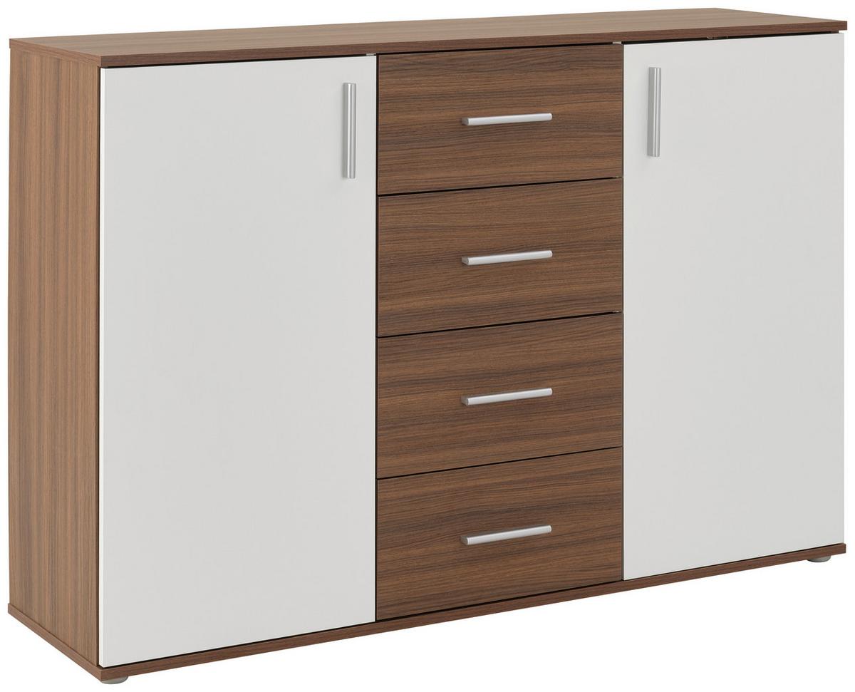 Komoda Ina 03 - barve aluminija/hrast artisan, Moderno, umetna masa/leseni material (132/94,8/38,3cm)