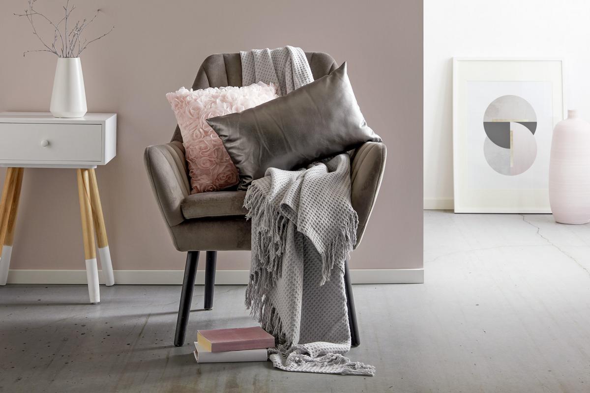 Pregrinjalo Grazyna-Ext- - temno siva, tekstil (230/230cm) - Modern Living