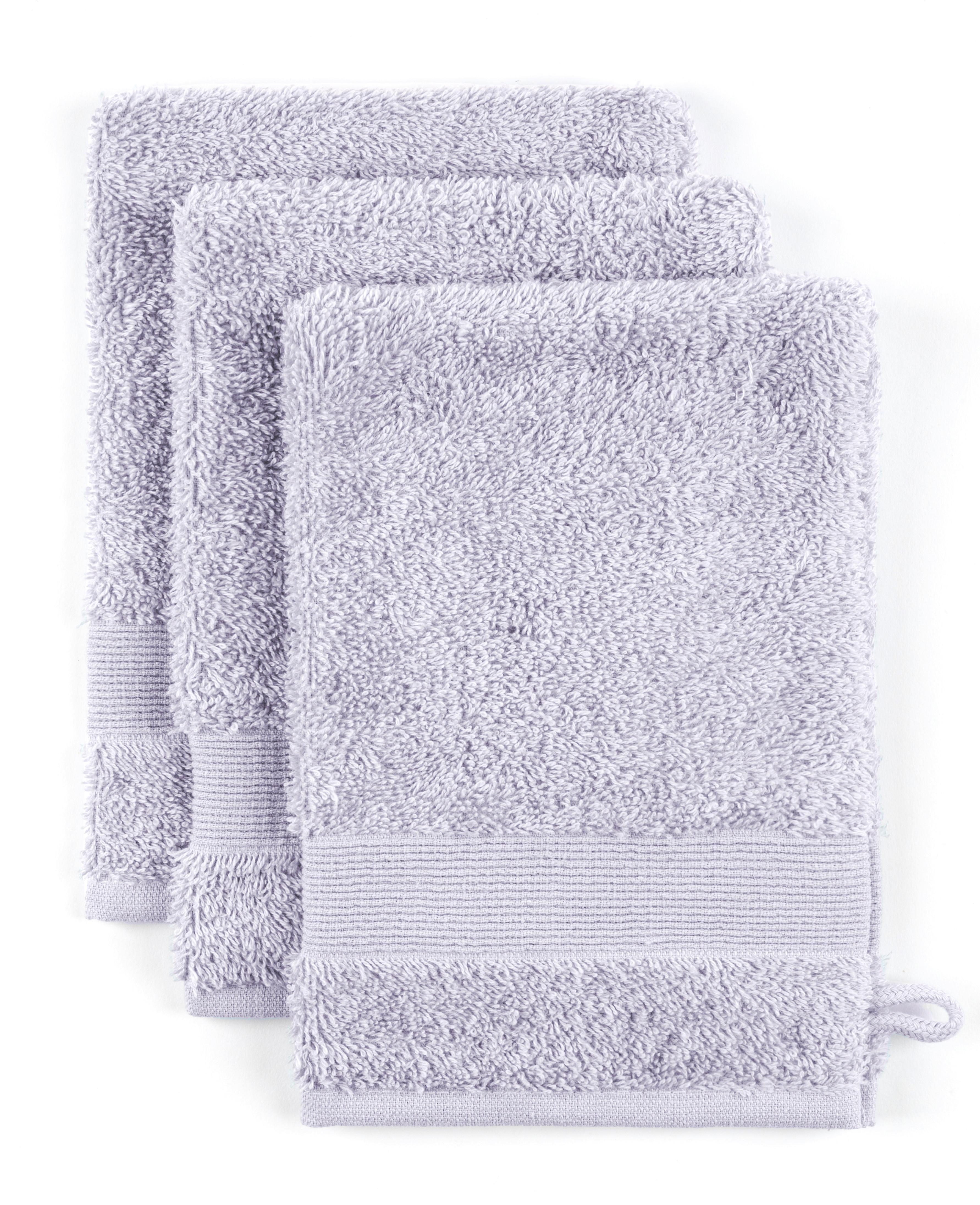 Waschlappen Silke Mauve ca. 15x21cm 3er Set - Mauve, Textil (15/21cm)