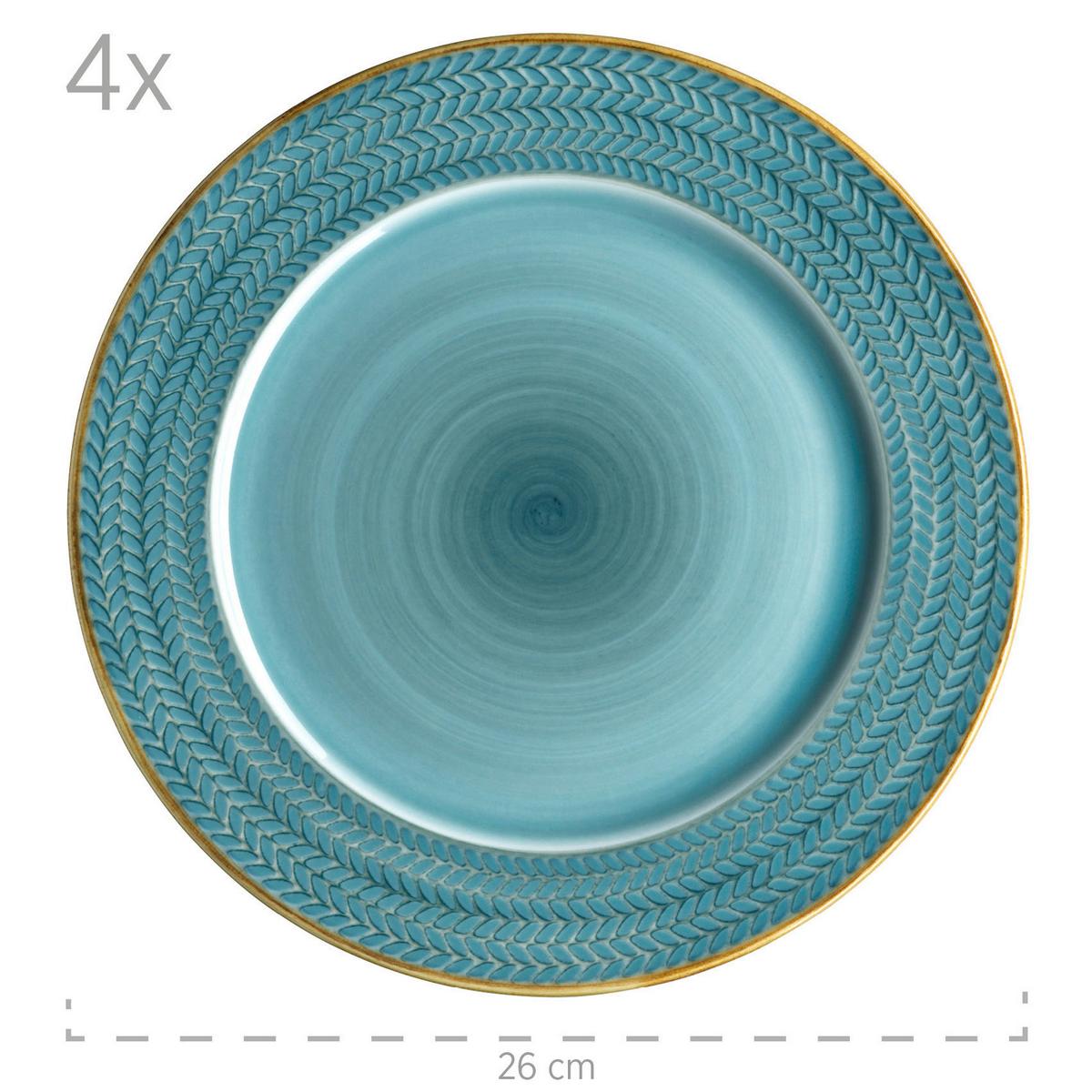 TAFELSERVICE 931944 BLAU POSTSICHER - Blau, Basics, Keramik (30,5/30,5/22cm) - Mäser