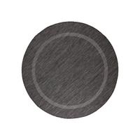 Flachwebeteppich Relax Schwarz Ø ca. 200cm - Schwarz, Basics, Textil (200cm) - Ayyildiz 