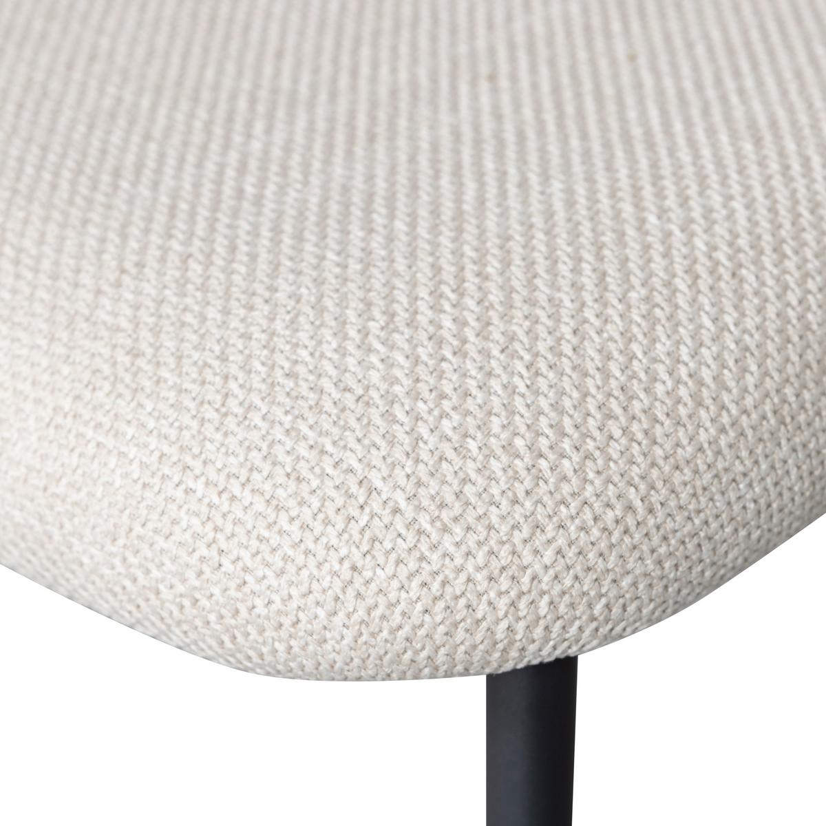 Stuhl-Set Klejd 2er-Set Naturfarben - Schwarz/Naturfarben, MODERN, Textil/Metall (47/79/53cm) - Livetastic